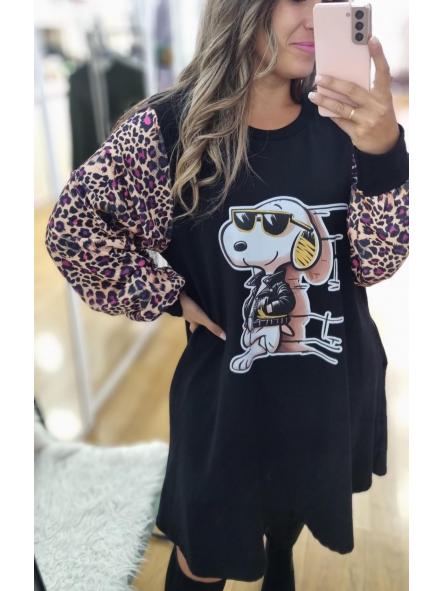 Vestido snoopy mangas animal print TALLA GRANDE [1]