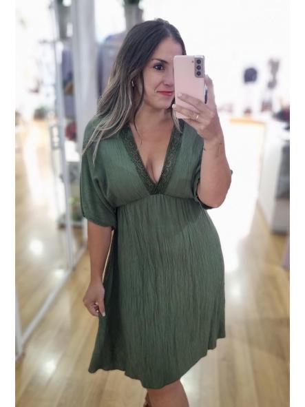 Vestido boho verde kaki [0]