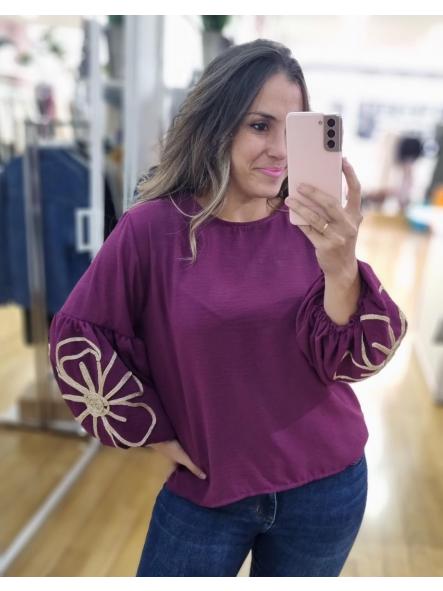 Blusa flor bordada buganvilla [1]