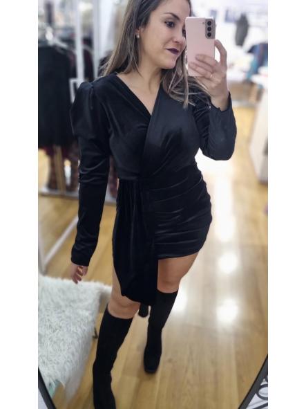 Vestido terciopelo negro