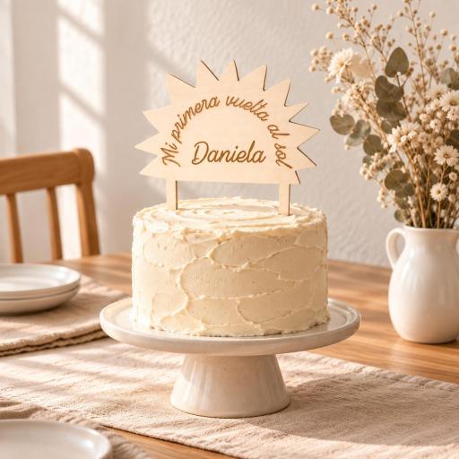 Topper cake Primera vuelta al sol