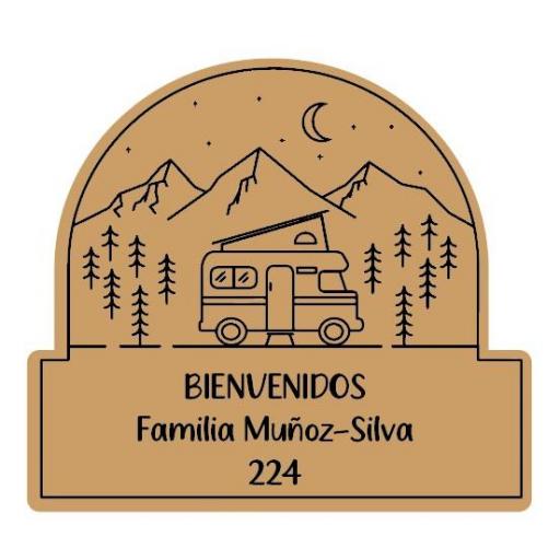 Placa Camper Camping 
