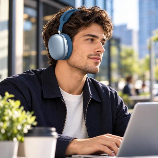 Auriculares Bluetooth P9 Pro Max rosa metalizado con diadema [0]