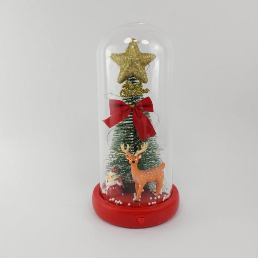 Decoración Mágica: Cúpula de Cristal con Luces LED para Navidad amazon [1]