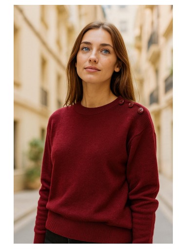 jersey bonito de punto granate