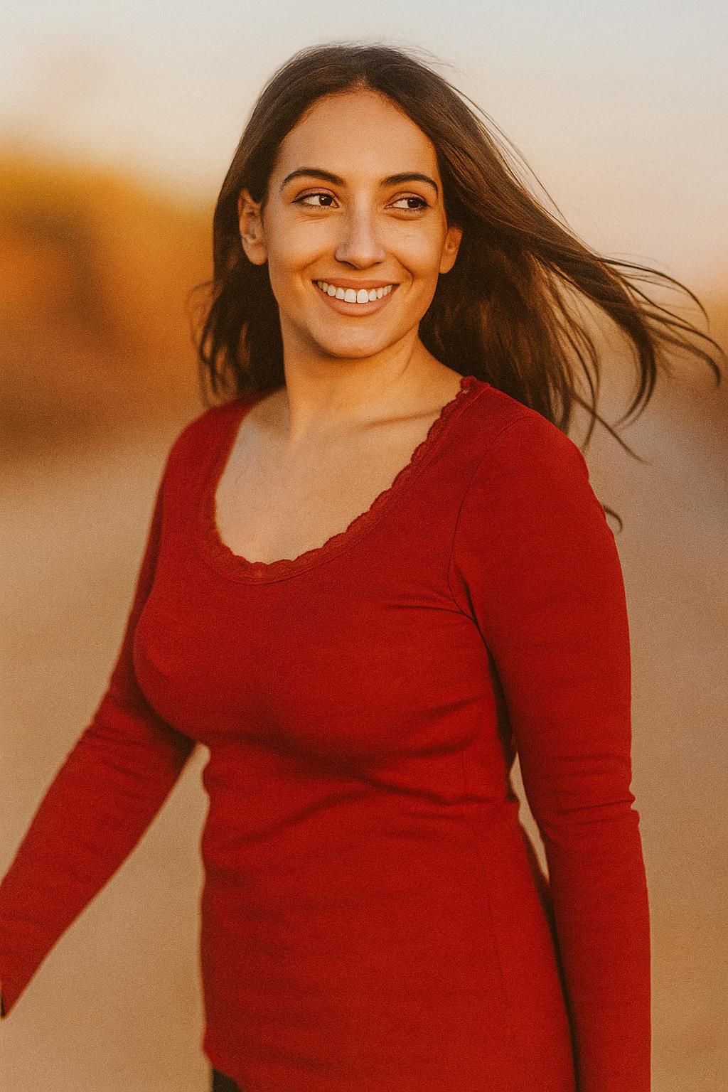 camiseta ajustada de moda mujer