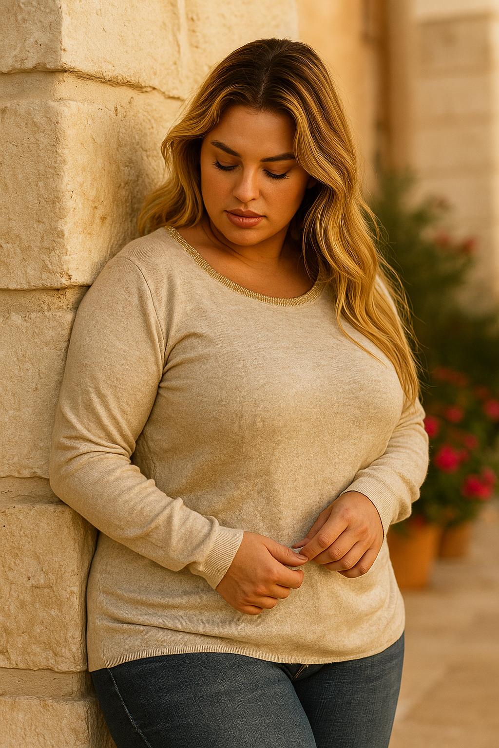 jersey fino de mujer talla grande