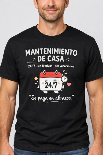 camiseta mantenimiento de casa 24 7 regalo divertido para papa