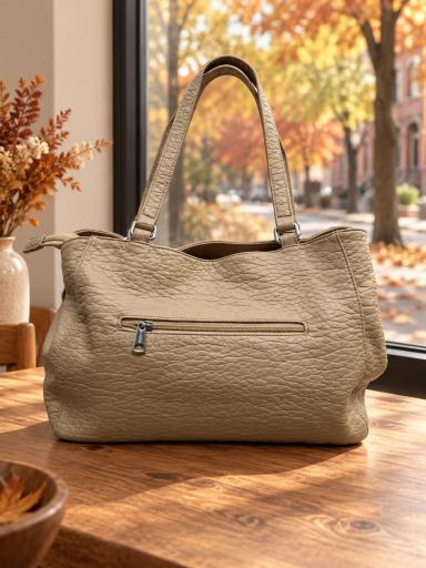 Bolso amplio de mujer con bolsillo trasero de cremallera [3]