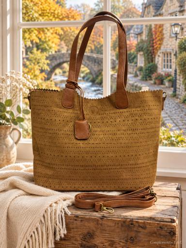 Bolso shopper reversible efecto ante y polipiel [2]