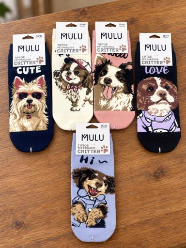 Calcetines cortos de perritos talla 35-40