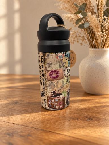 Botella térmica Sweet Candy con asa y estampado vintage [1]