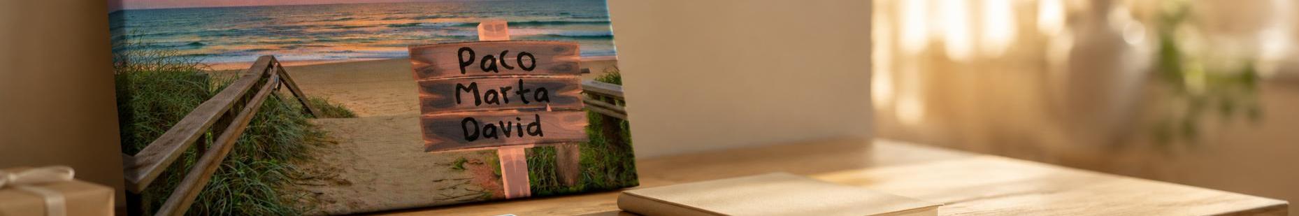 Comprar lienzos personalizados con foto nombre o fecha