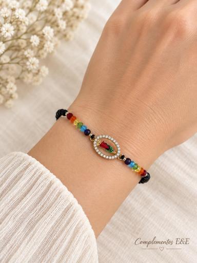 Pulsera mexicana con Virgen de Guadalupe y cristales multicolor [2]