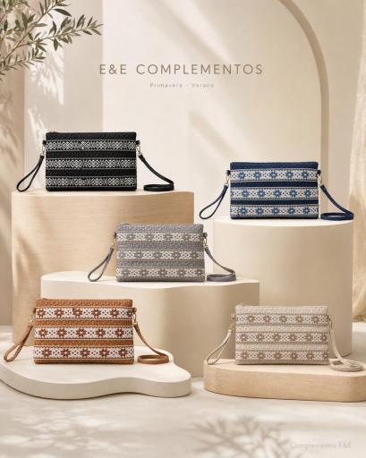 Colección de bolsos bandolera trenzados para mujer en varios colores