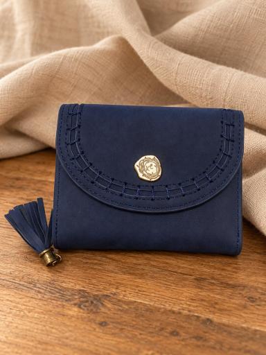 Monedero azul marino de mujer con compartimentos para tarjetas [1]
