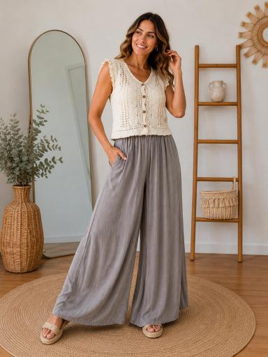 pantalon ancho mujer comodo [2]
