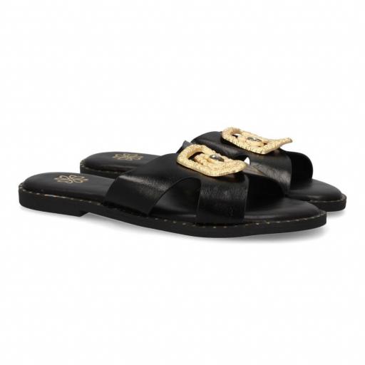 Sandalias planas negras [2]