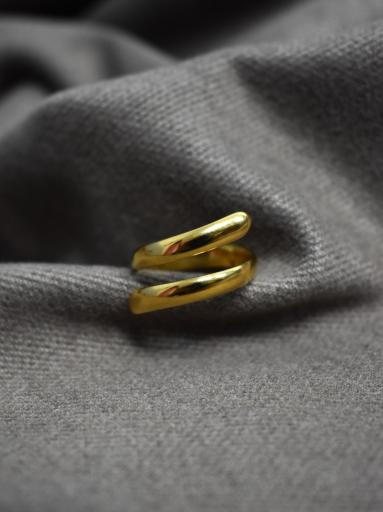 Anillo gota dorado