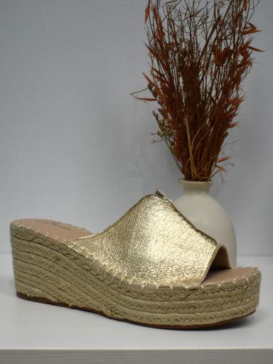 Sandalias doradas cómodas para verano barato [2]