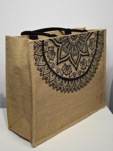 Bolso de playa grande con mandala negro al mejor precio [2]