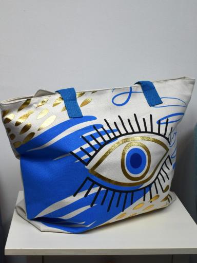 Bolso shopper estilo playa con estampado boho [2]