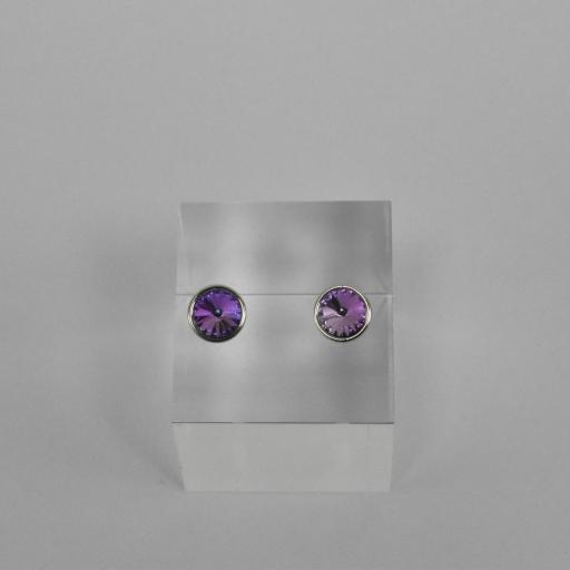 pendientes de cristal lilas [0]