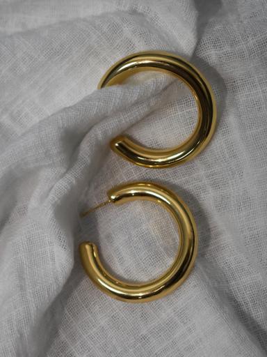 Pendiente acero dorado [2]