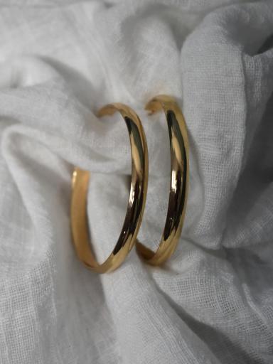 pendientes acero dorados