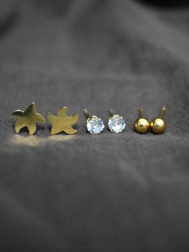pendientes acero dorado baratos