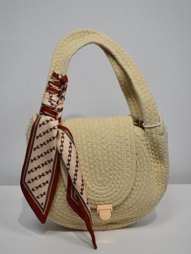 bolso rafia mujer