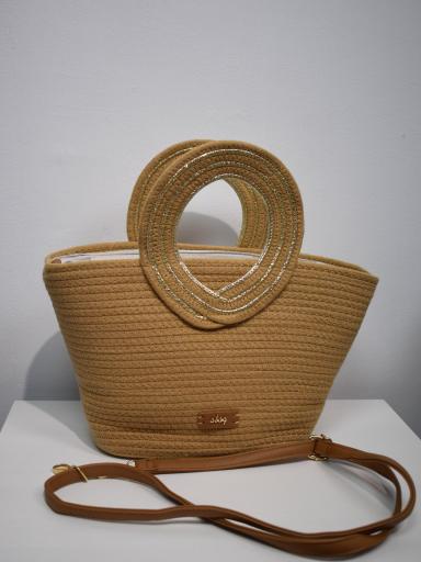 bolso rafia mujer