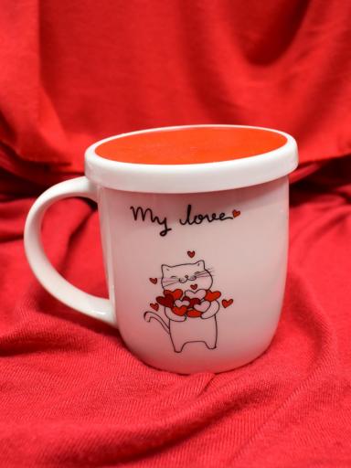 Taza Romántica con Infusor y Tapa – Diseño "My Love" ideal para san valentin barato