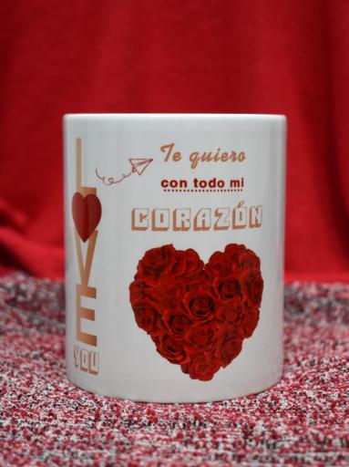 El Regalo Perfecto: Taza Romántica "Te Quiero con Todo mi Corazón" al mejor precio