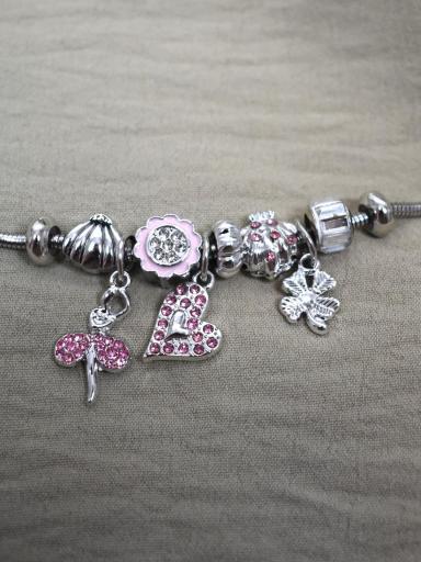 Pulsera de Charms Plateados con Cristales – Brilla con Elegancia San Valentin