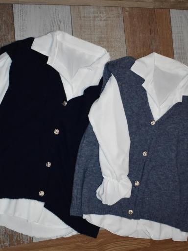 camisa y chaleco mujer