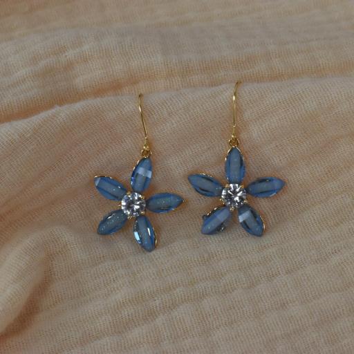 Pendientes Flor Cristal