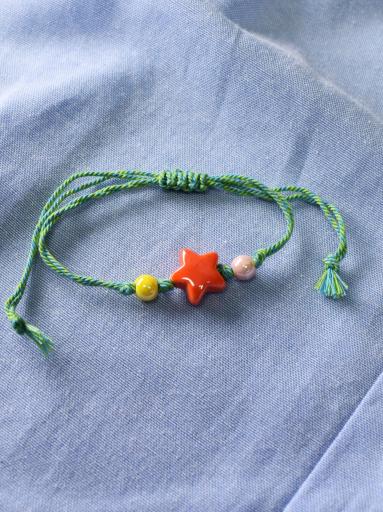 Pulsera de hilo colorido con piedra de estrella para mujer [1]