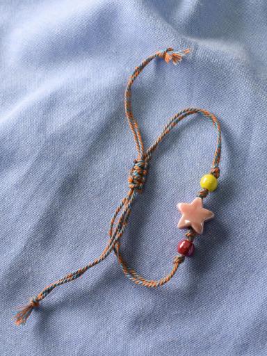 Pulsera de hilo colorido con piedra de estrella para mujer [3]