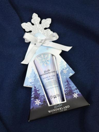 Presentación navideña Winter Wonderland con lazo plateado [3]