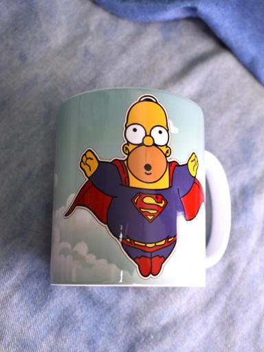 Taza de Cerámica "Súper Papá" con Homer Simpson – Ideal Día del Padre barato [3]