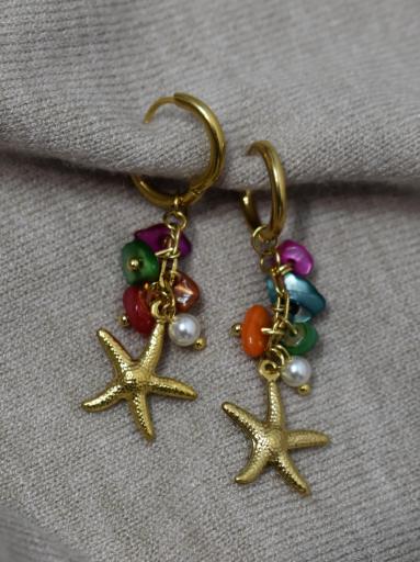 Pendientes de Aro Boho con Estrella de Mar – Resistencia y Estilo  [1]