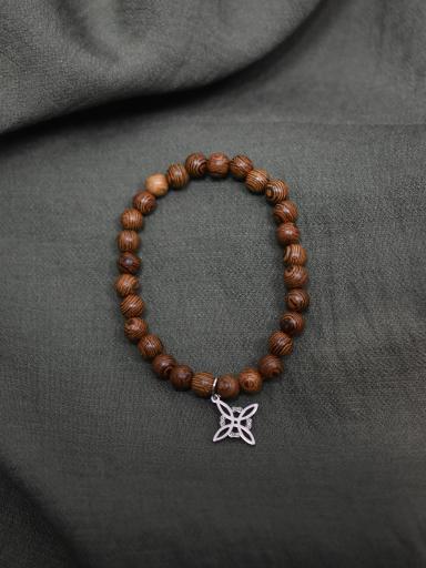 Pulsera de Palo Santo con Colgante de Nudo de Brujas – Equilibrio y Estilo barato [2]