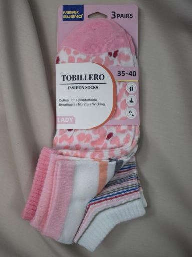 calcetines tobilleros mujer pack 3