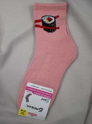 calcetines mujer sushi rosa [1]