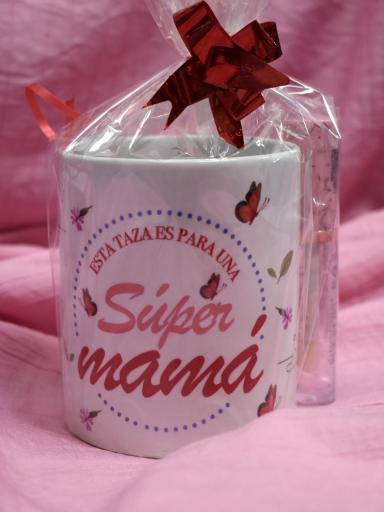 pack regalo super mama taza con mariposas y gloss hidratante dia de la madre [1]