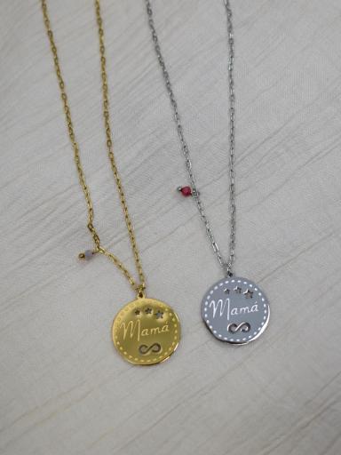 collar mama infinito acero inoxidable dorado y plateado regalo dia de la madre