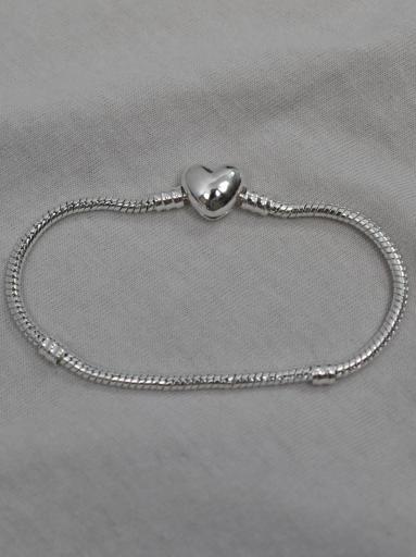 pulsera plata mujer con cierre corazon brillante [1]