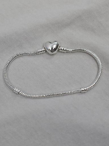 pulsera cadena plata con detalle corazon joyeria mujer [2]