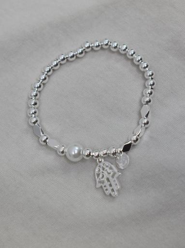 pulsera plata con charm mano de fatima mujer [2]